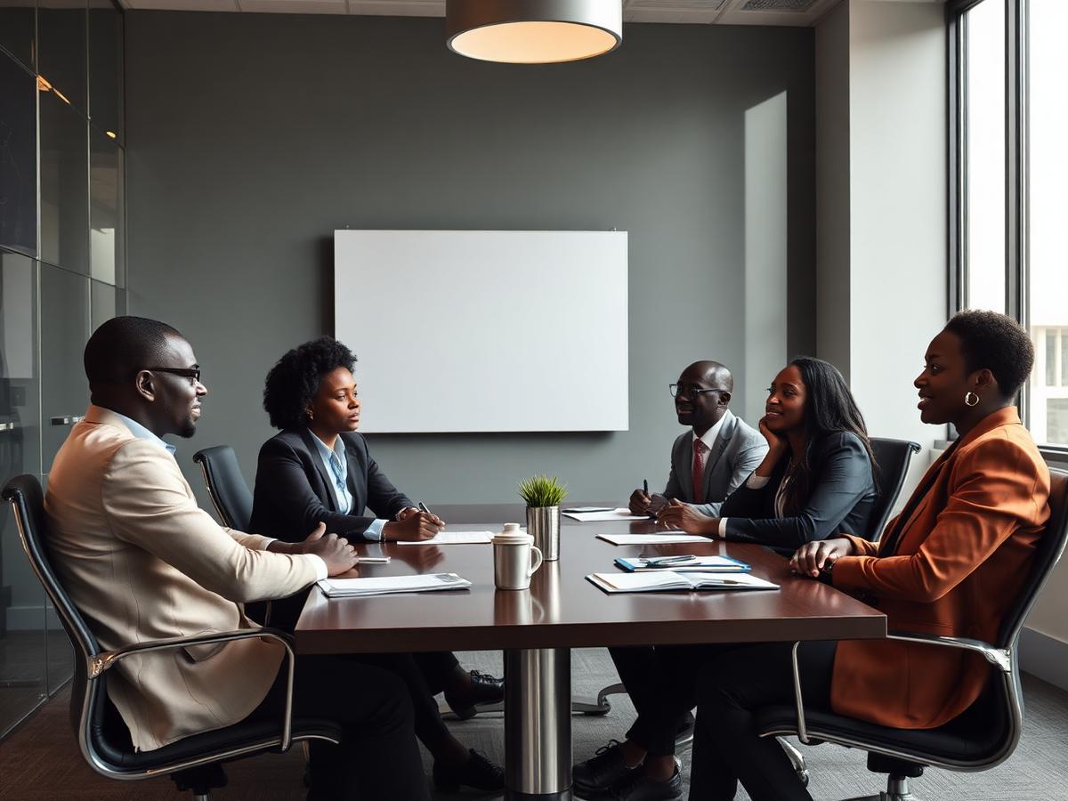 Healthcare consulting team meeting