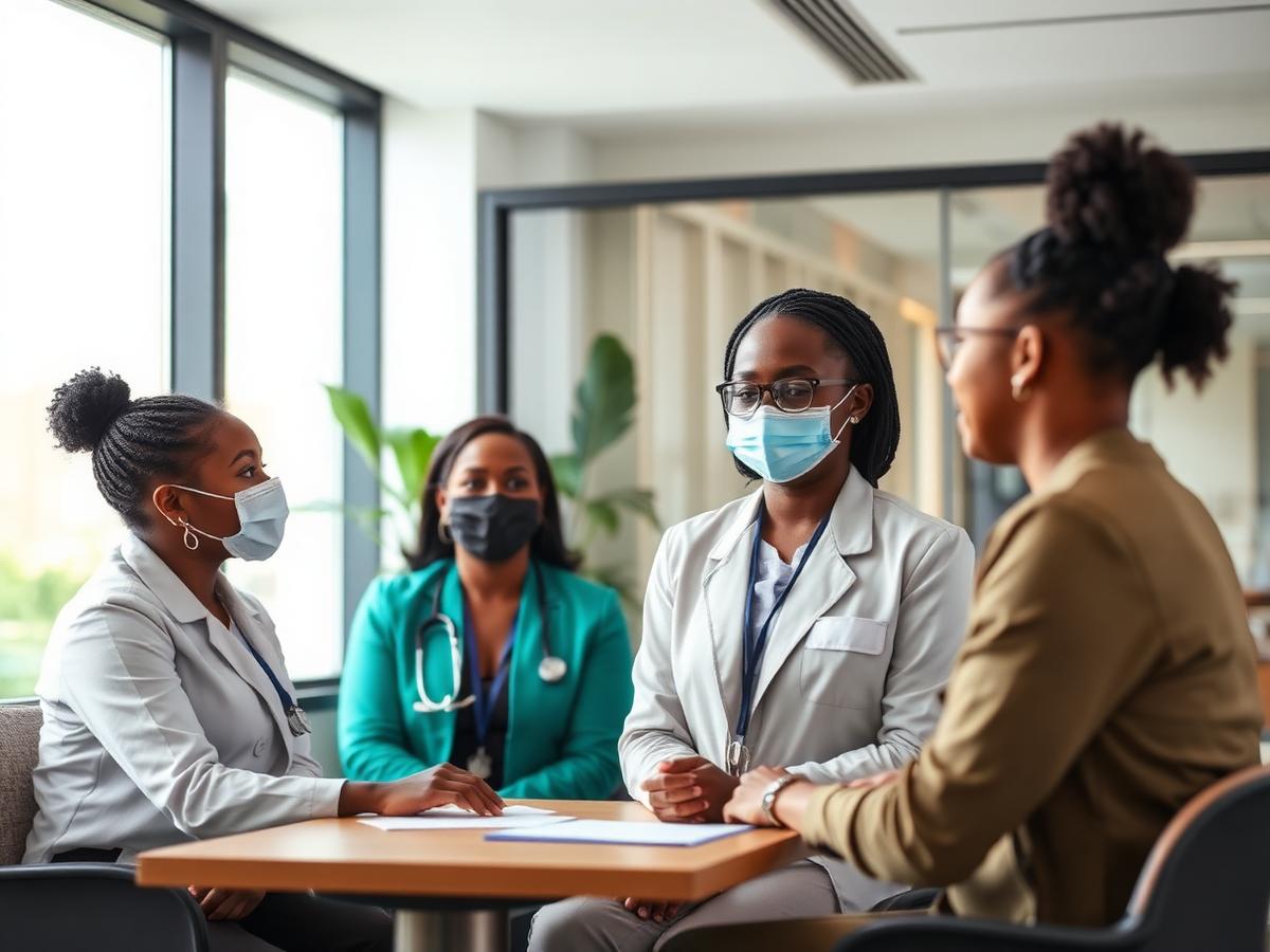 Healthcare consulting team meeting
